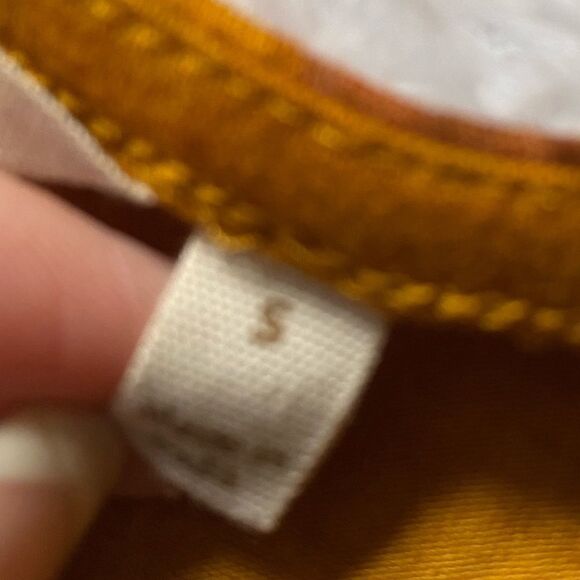 Soft Surroundings Etana Mustard Yellow Floral Embroidered Tunic Top Size Small - Picture 7 of 11